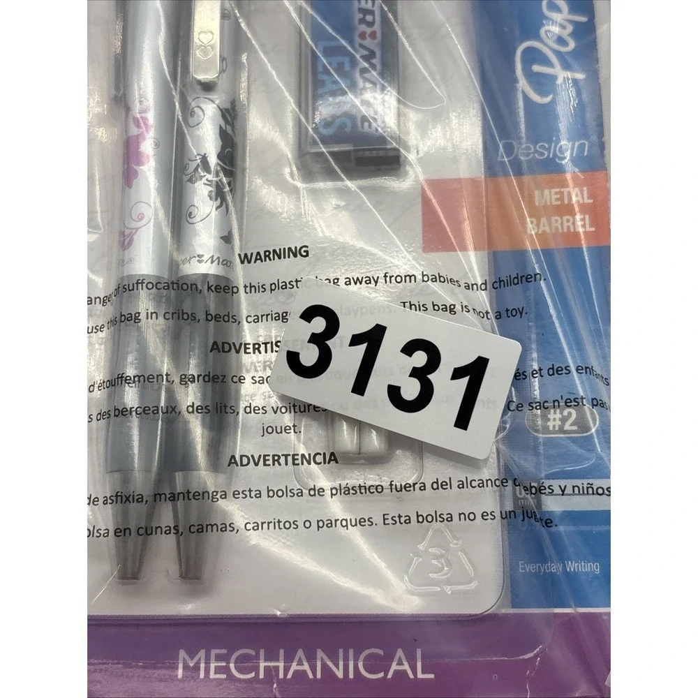 Paper mate metal barrel design #2 mechanical pencil floral Design discontinued